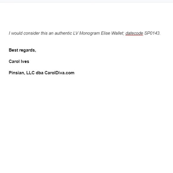 authentic Louis Vuitton LV Long Wallet Portefeuille Elise - Picture 15 of 15